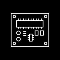 Pcb Board Line Inverted Icon vector