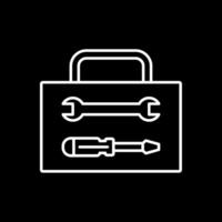 Tool Box Line Inverted Icon vector