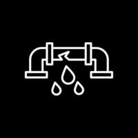 Leakage Line Inverted Icon vector