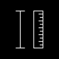 Measurement Line Inverted Icon vector