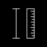 Measurement Line Inverted Icon vector