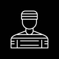 Prison Line Inverted Icon vector