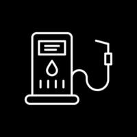 Gas Station Line Inverted Icon vector