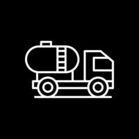 Tanker Line Inverted Icon vector