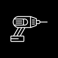 Drill Line Inverted Icon vector