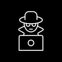 Fraud Line Inverted Icon vector