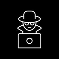 Fraud Line Inverted Icon vector