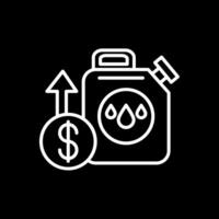 Oil Price Line Inverted Icon vector