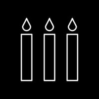 Candle Line Inverted Icon vector