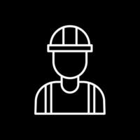 Engineer Line Inverted Icon vector