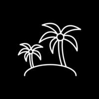 Island Line Inverted Icon vector