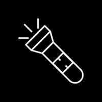 Torch Line Inverted Icon vector