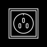 Socket Line Inverted Icon vector