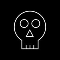 Skull Line Inverted Icon vector