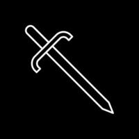 Cutlass Line Inverted Icon vector