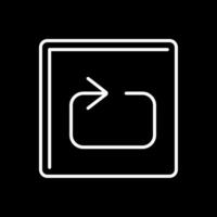 Loop Line Inverted Icon vector