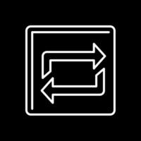 Repeat Line Inverted Icon vector