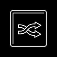 Shuffle Line Inverted Icon vector