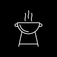 Grill Line Inverted Icon vector