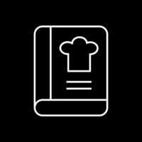 cocinar libro línea invertido icono vector