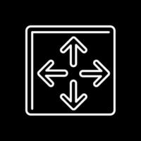 Maximize Line Inverted Icon vector