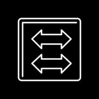 Double Arrow Line Inverted Icon vector