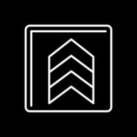 Up Chevron Line Inverted Icon vector