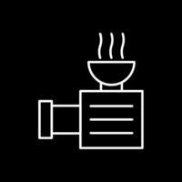 Meat Grinder Line Inverted Icon vector