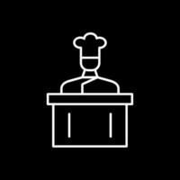 Cooking Show Line Inverted Icon vector