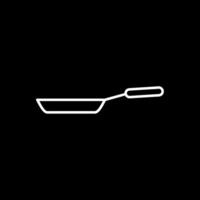 Frying Pan Line Inverted Icon vector