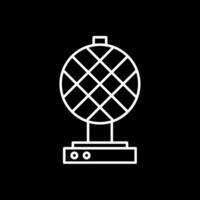 Waffle Iron Line Inverted Icon vector