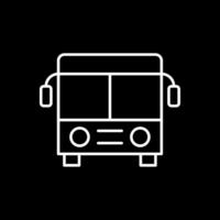 icono de línea de autobús invertida vector