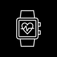 Smart Watch Line Inverted Icon vector