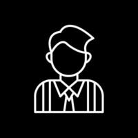 Businessman Line Inverted Icon vector