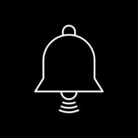 Bell Line Inverted Icon vector