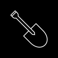 Shovel Line Inverted Icon vector