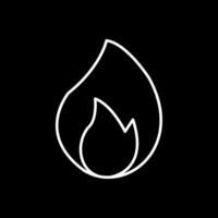 Burn Line Inverted Icon vector