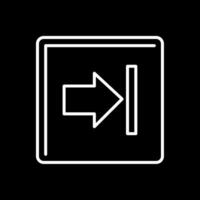 Right Arrow Line Inverted Icon vector