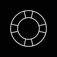 Life Saver Line Inverted Icon vector