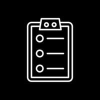 To Do List Line Inverted Icon vector