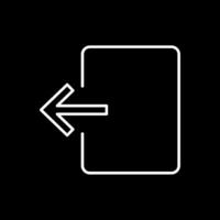 Exit Door Line Inverted Icon vector