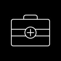 First Aid kit Line Inverted Icon vector