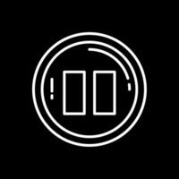 Pause Line Inverted Icon vector