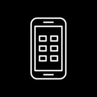 Phone Line Inverted Icon vector