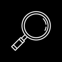 Magnifying Glass Line Inverted Icon vector