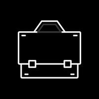 Breifcase Line Inverted Icon vector