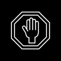 Stop Line Inverted Icon vector