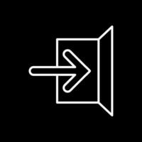 Sign In Line Inverted Icon vector