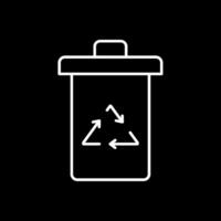 Garbage Line Inverted Icon vector