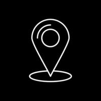 Location Line Inverted Icon vector